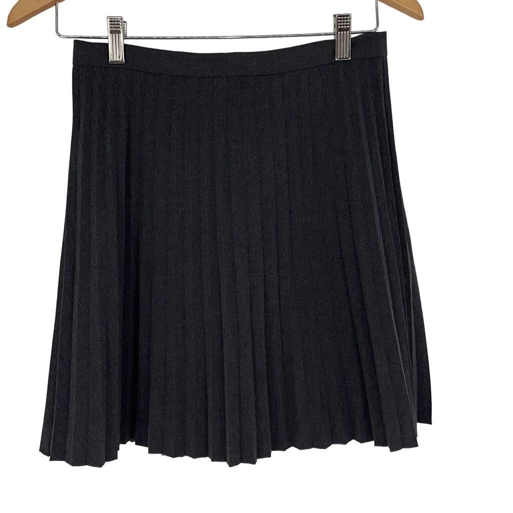 J. Crew Womens Pleated Skirt Knee Length Lined Casual Flare Gray Size 0